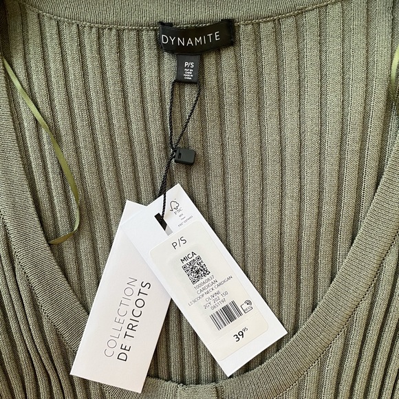 BRAND NEW army green fitted cardigan - Picture 2 of 3